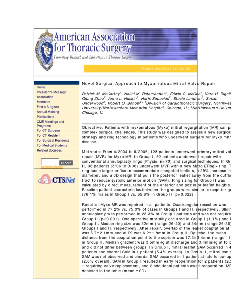AATS Abstract May 07 PDF Surgery Heart