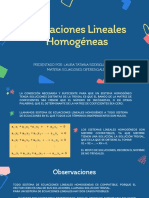 Ecuaciones Lineales Homogeneas