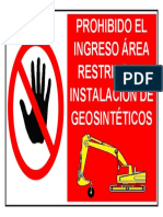 Prohibido El Ingreso Geomembrana