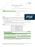 Mathematical Models in Biology I Exercise Sheet 3