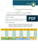 Evaluación y Ajuste Del Plan de Finanzas Personales