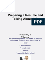 Preparing A Resumé