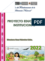 Proyecto Educativo Institucional 2022 (PEI) 72090 CHANA