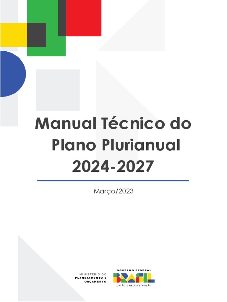 Manual Do Ppa 2024 2027 PDF Orçamento Planejamento