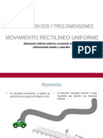 Movimiento Rectilíneo Uniforme, Movimiento Rectilíneo Uniformemente Variado y Caída Libre