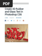 Create 3D Rubber and Glass Text in Photoshop CS6