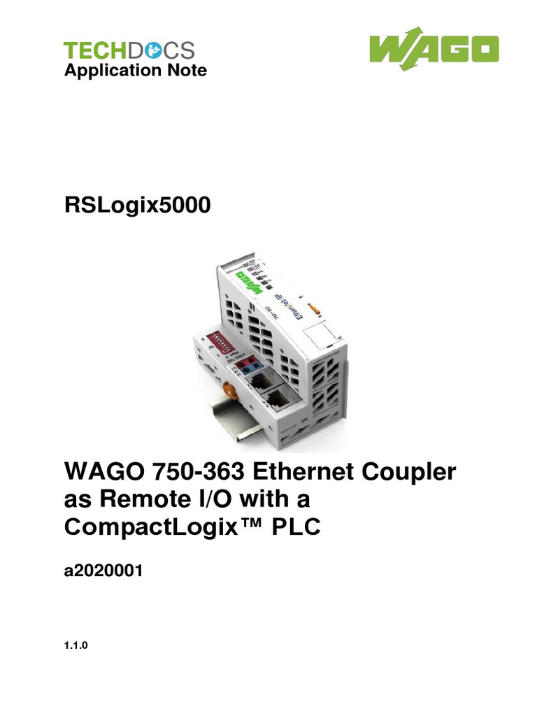 750 363 Ethernet Coupler As Remote IO With A CompactLogix PLC | PDF ...