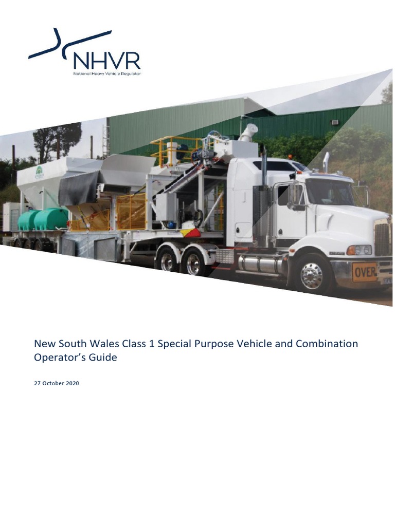 0994 NSW Class 1 SPV and Combination Operators Guide | PDF | Controlled ...
