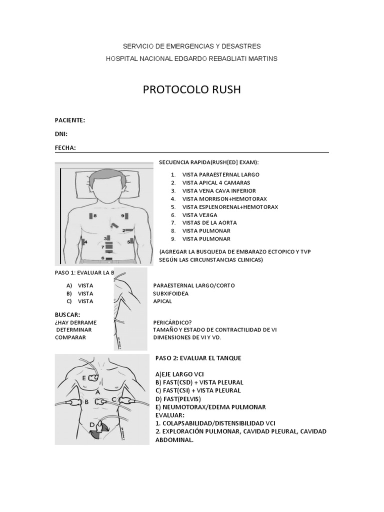 Protocolo RUSH para Emergencias Médicas | PDF | Ciencia y matemáticas