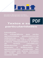 Metodologia científica: textos e suas particularidades