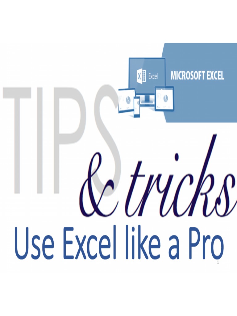 Simple Tricks In Excel
