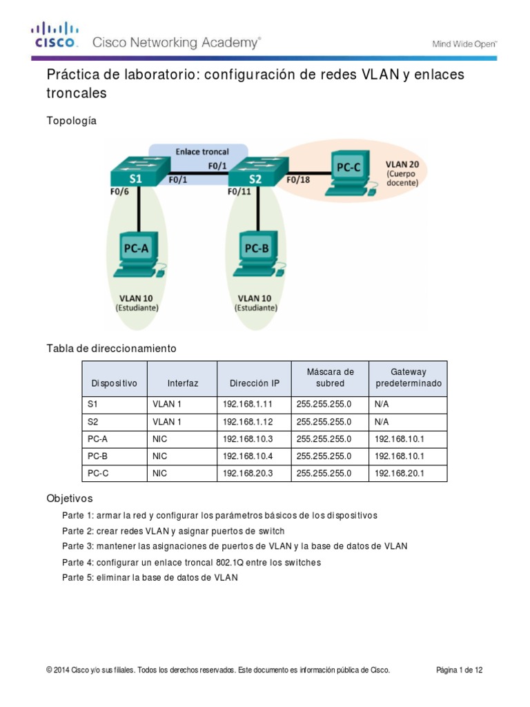 3.2.2.5 Lab Configuring VLANs and Trunking PDF PDF Arquitectura