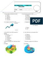 Examen Bimestral Biologia - 2do Ii Bim