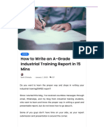 How To Write A Presentable SIWES Report in 15 Mins (Score A) PDF
