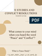 Peace Studies and Conflict Resolution