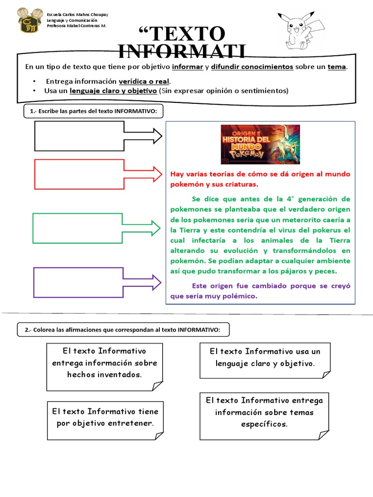 Ejemplo de Texto Informativo para Niños | PDF