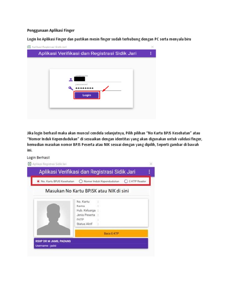 Panduan Login dan Pendaftaran Finger BPJS | PDF | Bisnis | Pengelolaan ...