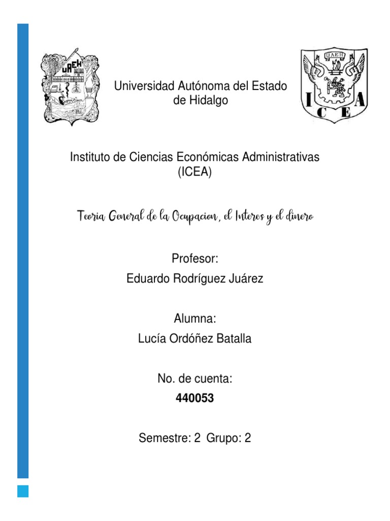 Teoría General de La Ocupación El Interés y El Dinero PDF Desempleo