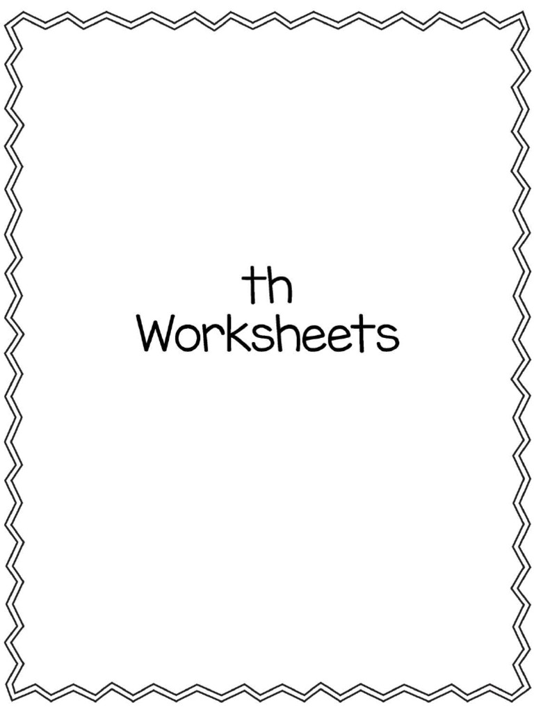 TH Worksheets A PDF | PDF