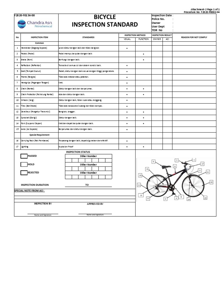 Att. 2 Bicycle Inspection Form PDF