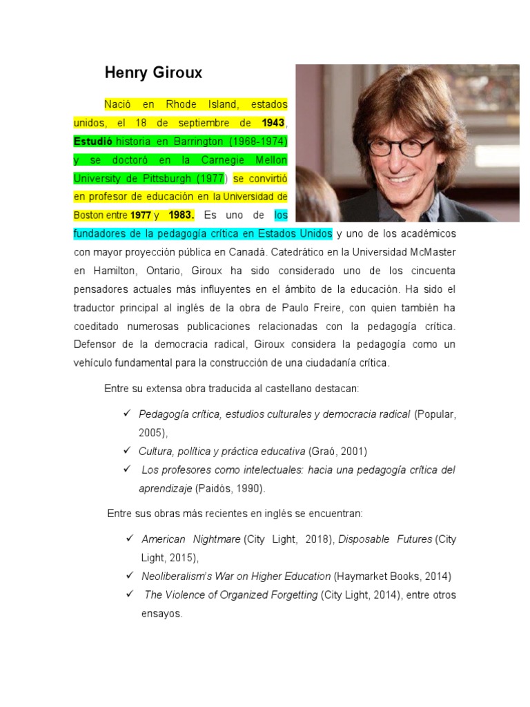 Giroux (Dulce) Linea Del Tiempo PDF Aprendizaje Teoría de la