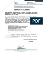 Certificado prácticas ingeniería construcción