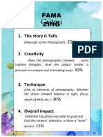 FAMA Criteria for Judging Photography