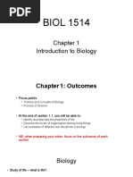 BIOL1514 Lecture Slides Chapter 1 and 2 - 2023