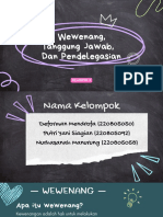 Kelompok 8 (Wewenang, Tanggung Jawab, Dan Pendelegasian) PDF