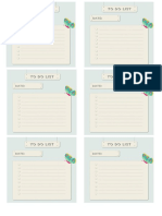 To Do List Layout