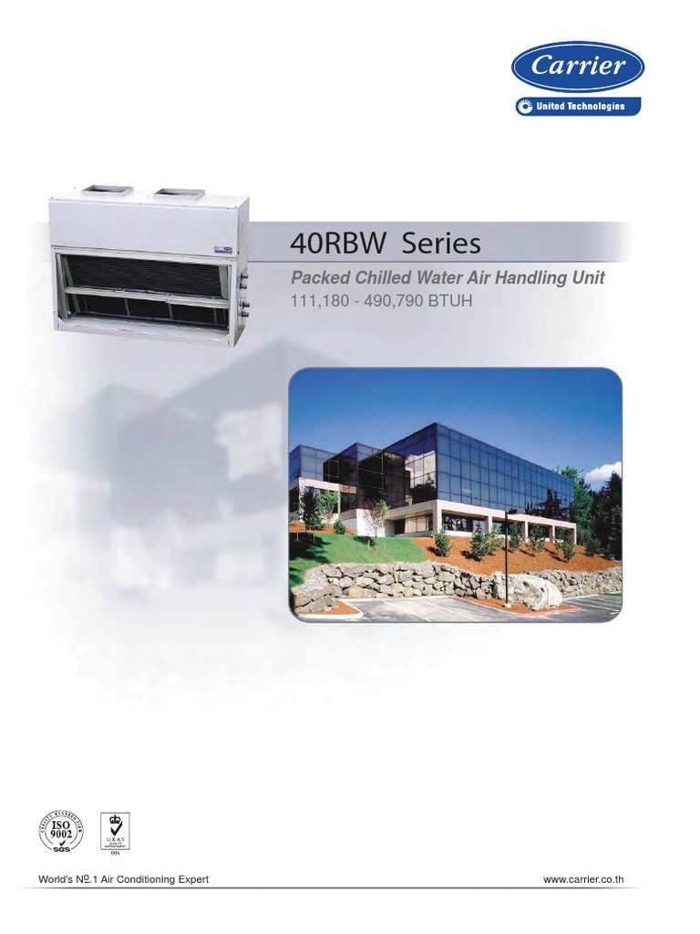 Carrier 40RBW Chilled Water Units | PDF | Building Automation ...