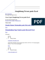 Cara Hitung Cepat Pada Excel