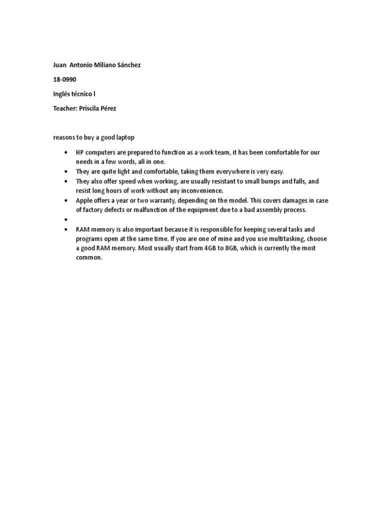 Reasons To Buy A Good Laptop PDF PDF