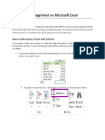 An Assignment On Microsoft Excel PDF