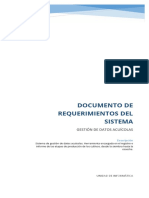 Documentos de Requerimientos - Sistema de Gestión de Datos Acuícolas