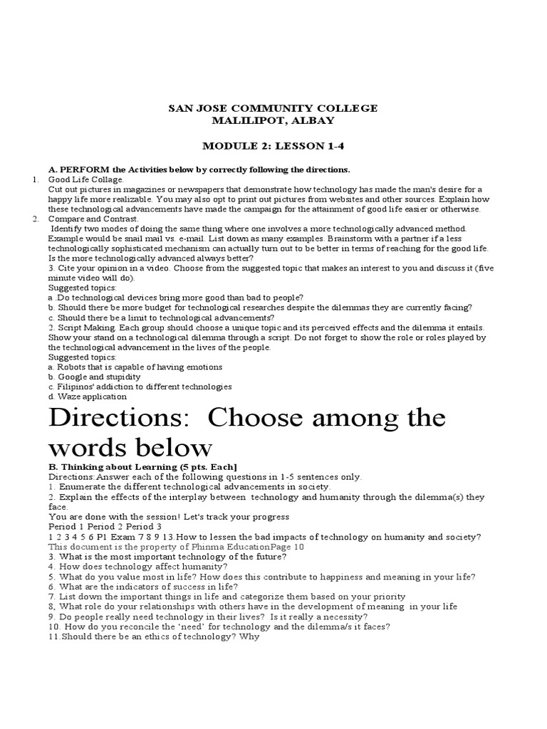 STS Module 2 Activity Sheet | PDF | Cognitive Science | Psychology