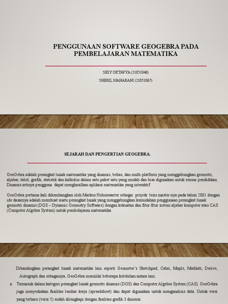 GeoGebra dalam Pembelajaran Matematika | PDF