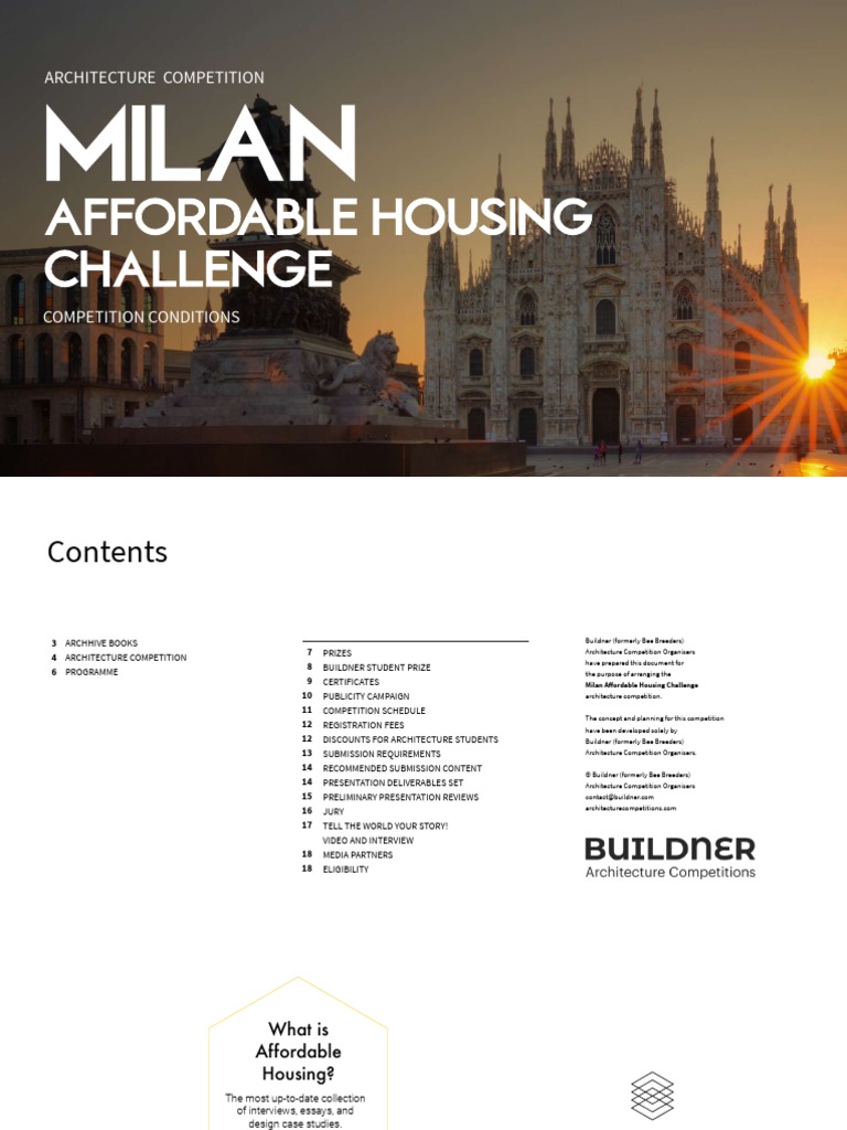 Milan Affordable Hosuing Challenge Full Brief | PDF | Milan ...