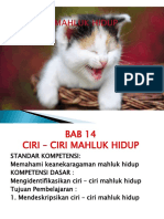 Ciri-ciri Mahluk Hidup