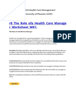 HCS325 Health Care Management