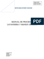 Manual de Procesos de Lavandería y Manejo de Ropa en Rebirth Recovery House