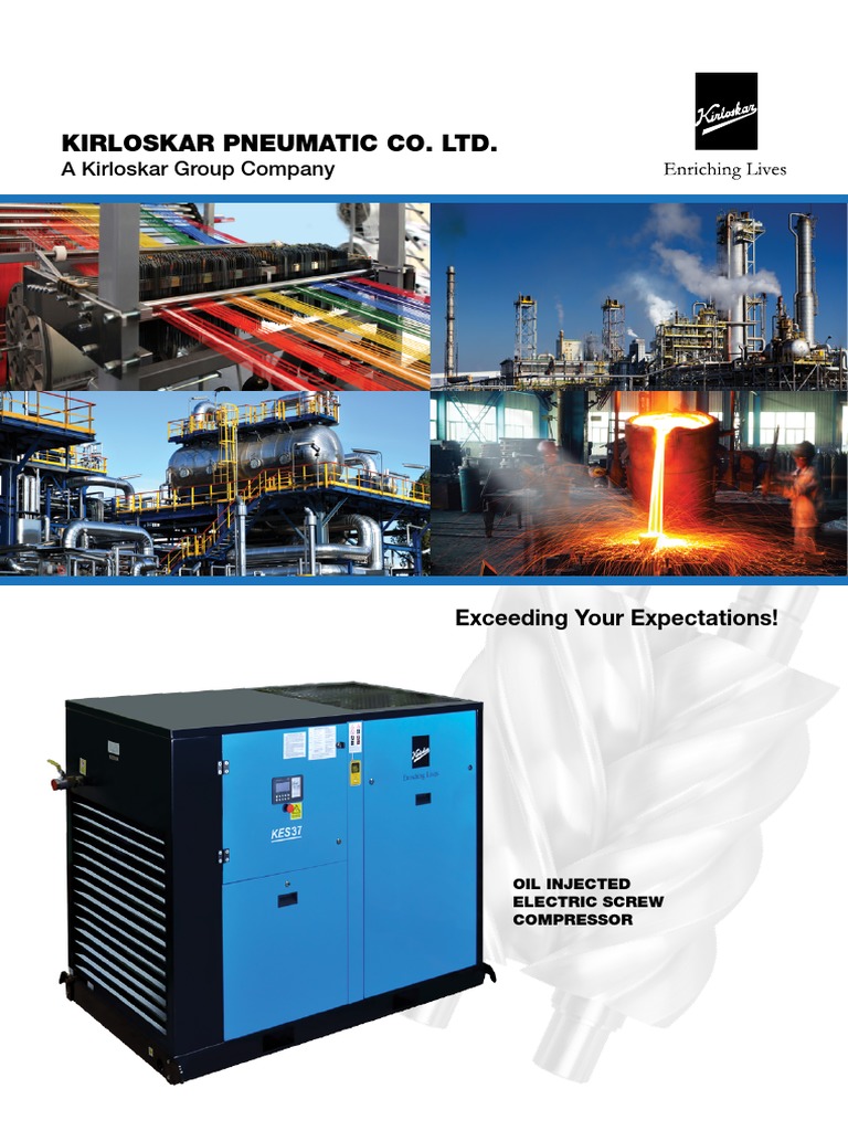Kirloskar Air Compressor PDF Manufactured Goods Mechanical Engineering