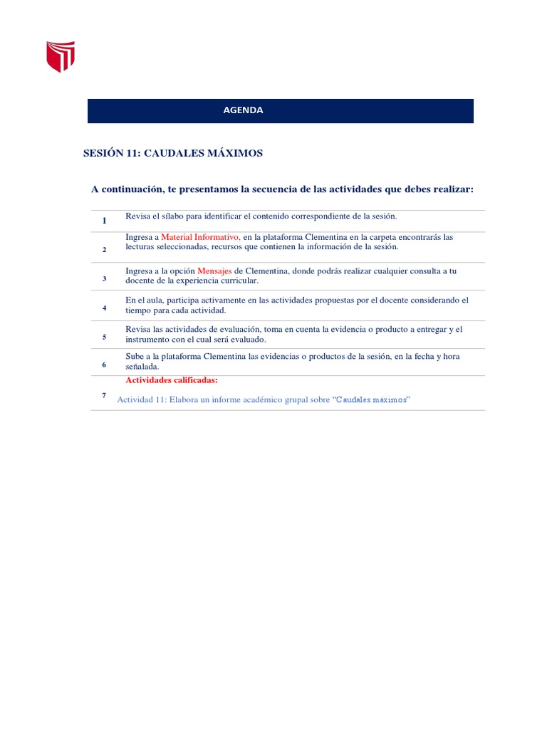 Agenda Sesión 11 | PDF | Crecimiento personal y profesional | Ciencia y ...