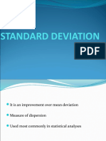 Measure Spread Data Standard Deviation