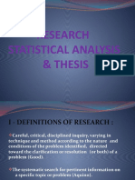 Research Statistical Analysis & Thesis
