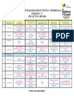 Horario de Clases para Estudiante 2022-2023