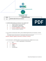 Aula 2 - Atividades - Recursos Humanos