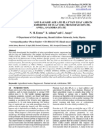 Effect of Sugarcane Bagasse Ash and Plantain Leaf Ash On Geotechnical Properties of Clay Soil From Efab Estate, Awka, Anambra State