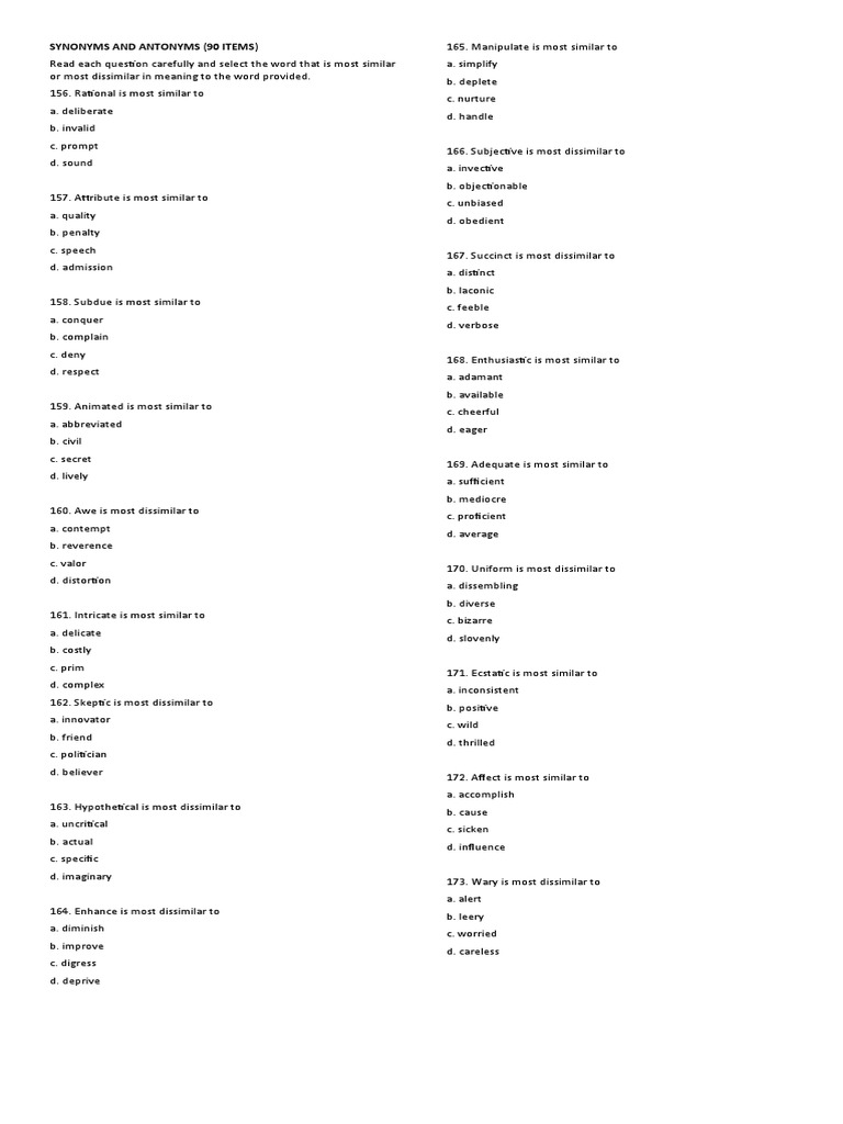 CONCEPT SYNONYMS ANTONYMS visual data 3