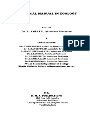 Practical Manual in Zoology: Dr. A. Amsath, PDF, Plasmodium